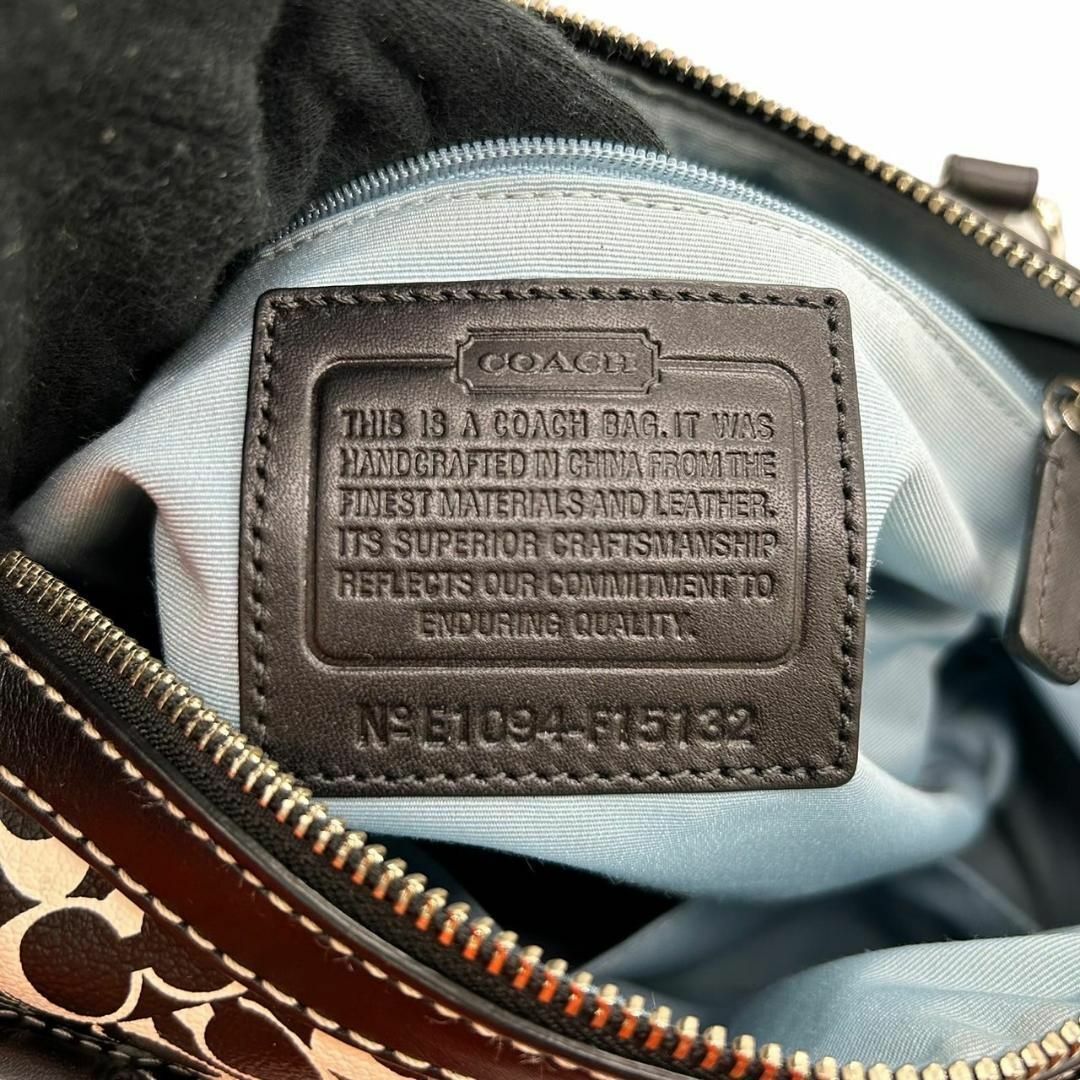 COACH(コーチ)のCOACH コーチ　s77　ヘリテージ　f15132　レザー　ボストンバッグ　黒 レディースのバッグ(ボストンバッグ)の商品写真