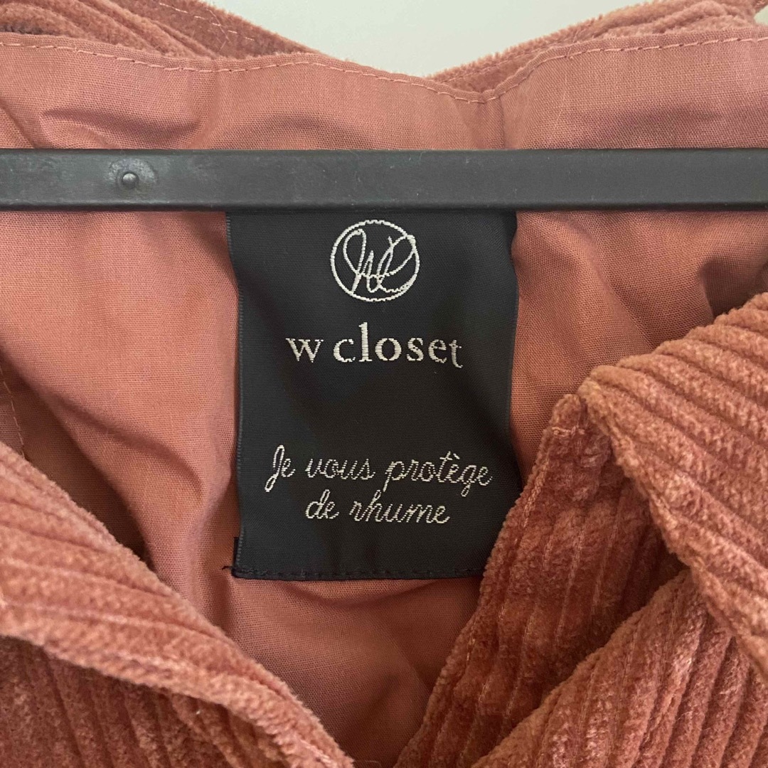 w closet(ダブルクローゼット)の【wcloset】後ろレースUPコーデュロイジャケット ピンク メンズのジャケット/アウター(その他)の商品写真