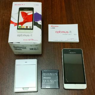 エルジーエレクトロニクス(LG Electronics)のL05D　White(W)　LG optimus(スマートフォン本体)