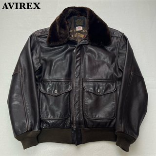AVIREX - 【極美品】AVIREX A-2 レザーブルゾン ブラウン S