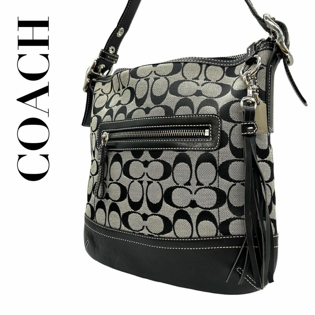 COACH(コーチ)のCOACH コーチ　s77　斜め掛け　9362　ショルダーバッグ　キャンバス　黒 レディースのバッグ(ショルダーバッグ)の商品写真