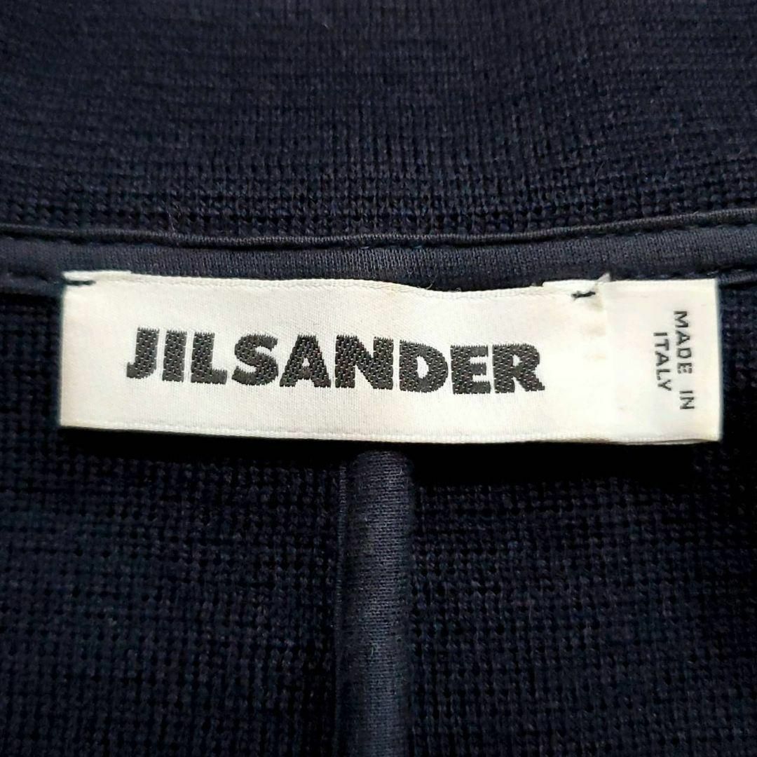 Jil Sander(ジルサンダー)の極美品 M ジルサンダー ウール100 ニット ダブルブレスト ジャケット 紺 レディースのジャケット/アウター(ピーコート)の商品写真