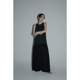 louren ローレン docking crepe dress