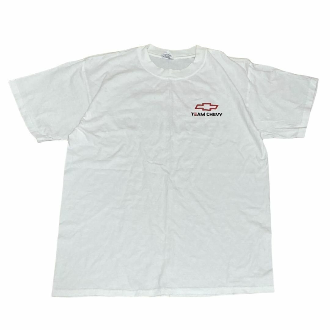 Anvil(アンビル)のアンビル シボレー 半袖Tシャツ TEAM CHEVY 白T 自動車 c45 メンズのトップス(Tシャツ/カットソー(半袖/袖なし))の商品写真