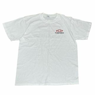 アンビル(Anvil)のアンビル シボレー 半袖Tシャツ TEAM CHEVY 白T 自動車 c45(Tシャツ/カットソー(半袖/袖なし))