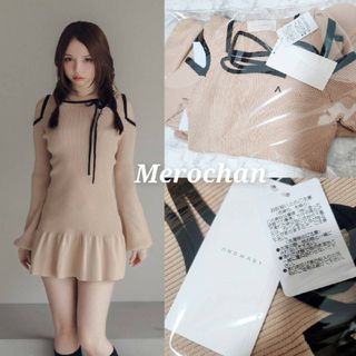 andmary  Annie ribbon mini dress(ミニワンピース)