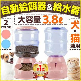 新品★猫 犬 自動給餌器 給水器 セット【カラー選択】atten　