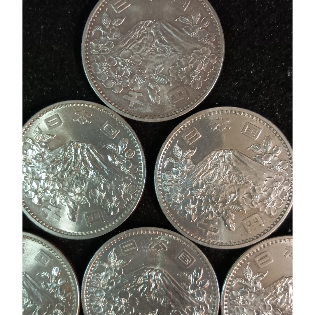 銀貨　東京オリンピック1.000円銀貨　silver925　汚れ少なく綺麗 ６枚 エンタメ/ホビーの美術品/アンティーク(金属工芸)の商品写真