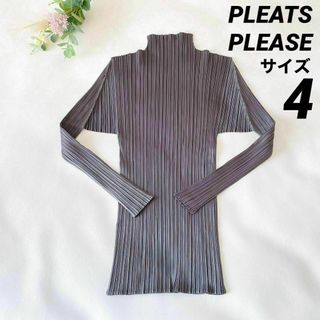 プリーツプリーズイッセイミヤケ(PLEATS PLEASE ISSEY MIYAKE)の超美品 プリーツプリーズ 長袖 カットソー 大きめサイズ XL イッセイミヤケ(カットソー(長袖/七分))