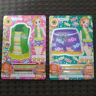 旧アイカツカード 新庄ひなき トップス·ボトムス ２枚セット(その他)