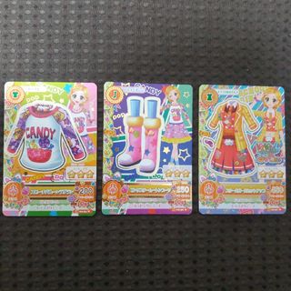 旧アイカツカード 新庄ひなき トップス·シューズ·トップス&ボトムス ３枚セット(その他)