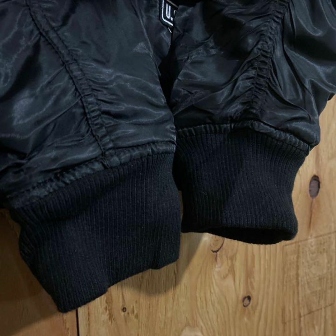 MA-1 フライジャケット L ブラック 黒 ブルゾン アメカジ ミリタリー メンズのジャケット/アウター(スタジャン)の商品写真