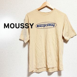 MOUSSY マウジー　Tシャツ カットソー　半袖 ベージュ プリント アメカジ