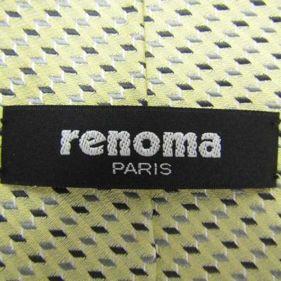 RENOMA(レノマ)のレノマ ブランド ネクタイ 総柄 ドット柄 シルク 日本製 PO  メンズ イエロー renoma メンズのファッション小物(ネクタイ)の商品写真