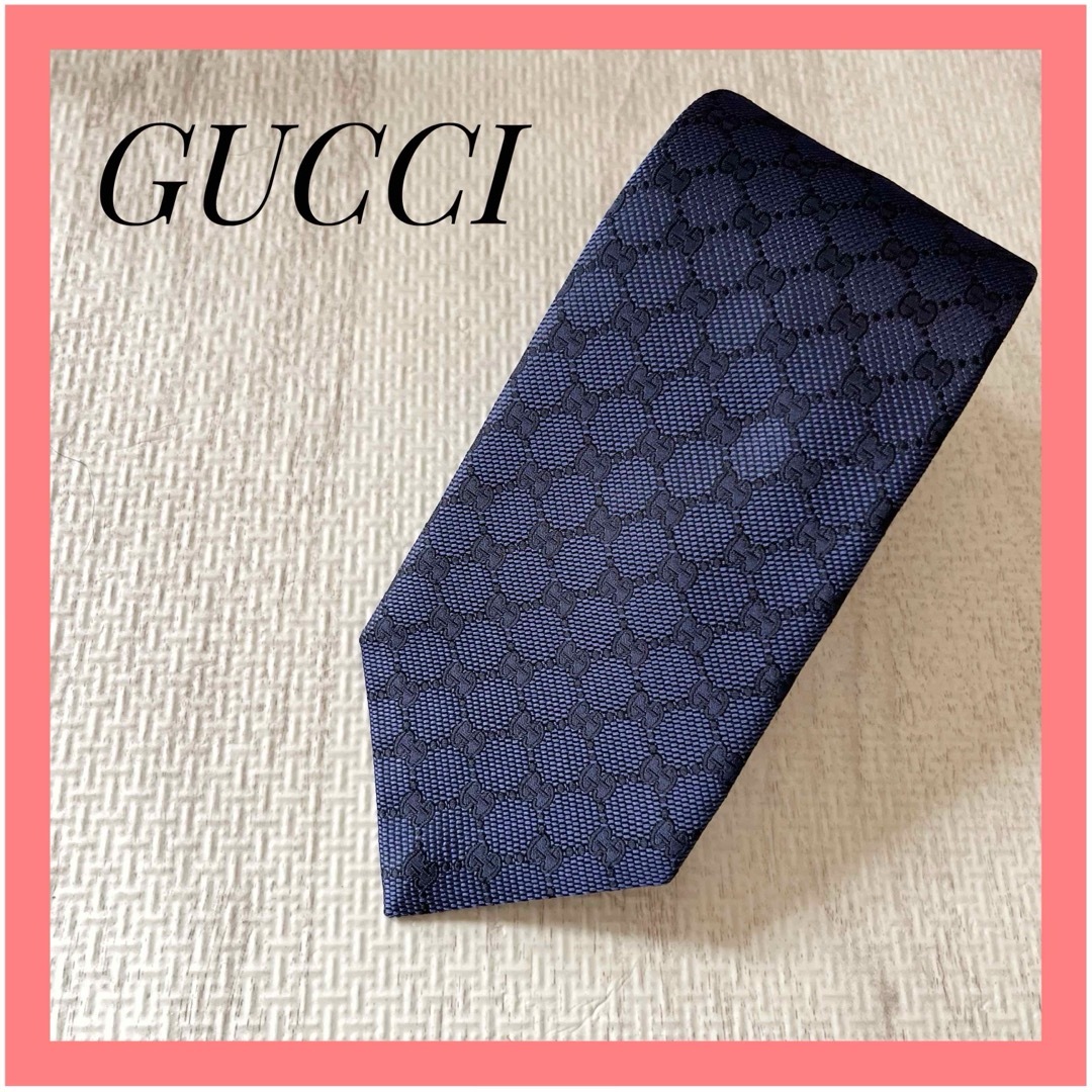 Gucci(グッチ)の【美品】グッチ GUCCI ネクタイ GG 小柄　ビジネス メンズ メンズのファッション小物(ネクタイ)の商品写真