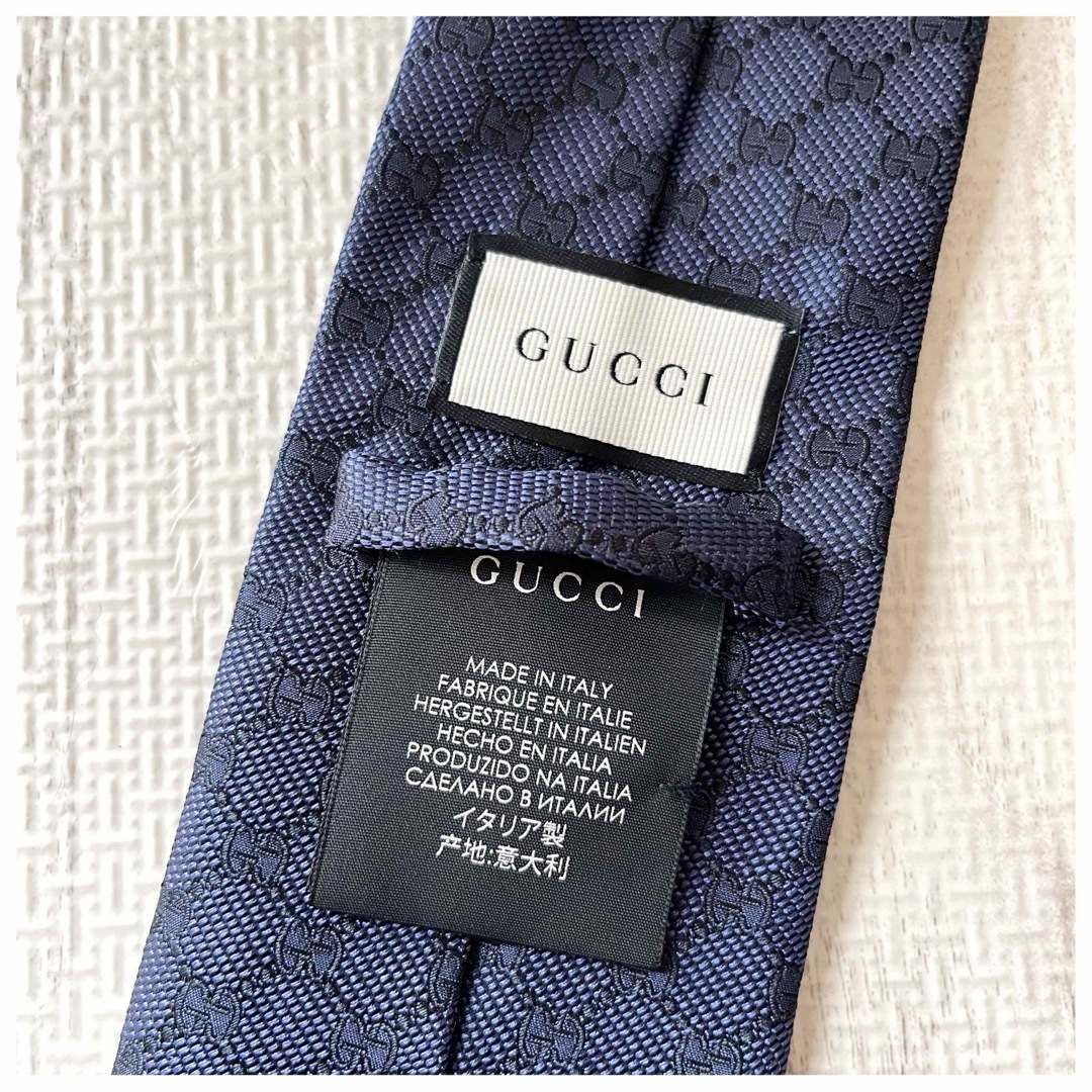 Gucci(グッチ)の【美品】グッチ GUCCI ネクタイ GG 小柄　ビジネス メンズ メンズのファッション小物(ネクタイ)の商品写真