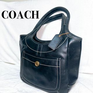 コーチ(COACH)の美品✨COACH コーチセミショルダーバッグトートバッグブラック黒(ショルダーバッグ)