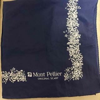 スカーフ　Mont Pellier ORIGINAL SCARF ネイビー　紺(バンダナ/スカーフ)