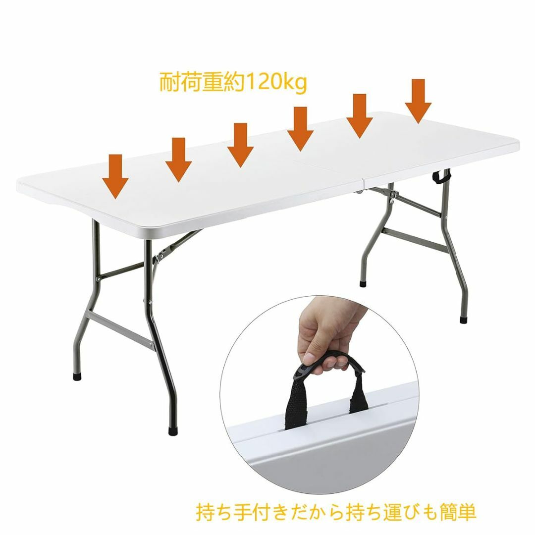 折りたたみテーブル テーブル 作業テーブル 折りたたみ 作業台 多機能使用 アウ スポーツ/アウトドアのアウトドア(テーブル/チェア)の商品写真