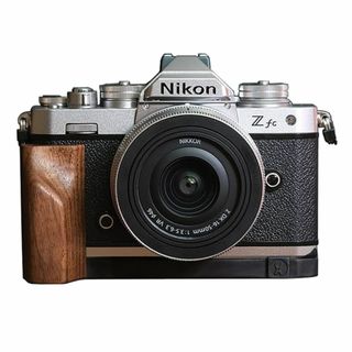 【色:ブラウン】Nikon Z fc Zfc 専用 ハンドグリップメタル 檀木材(その他)