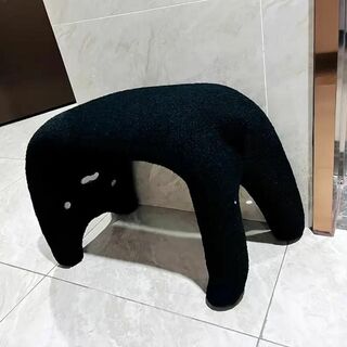 スツール オットマン 椅子 可愛い 韓国 インテリア 子供部屋 ブラック(スツール)