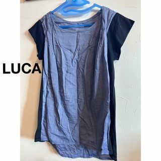 ルカレディラックルカ(LUCA/LADY LUCK LUCA)のLUCA/LADY LUCK  テンセル　Tシャツ　半袖　夏服　カットソー(Tシャツ(半袖/袖なし))