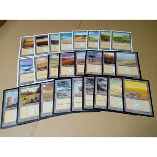 マジックザギャザリング(マジック：ザ・ギャザリング)のMTG 基本土地 平地 25種類 まとめ売り 164枚セット(シングルカード)