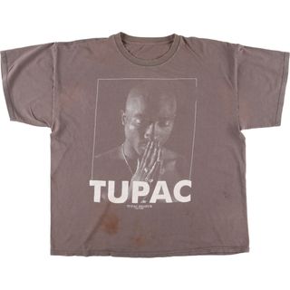 古着 2pac トゥーパック ラップTシャツ ラップT メンズXXL /eaa429923(Tシャツ/カットソー(半袖/袖なし))