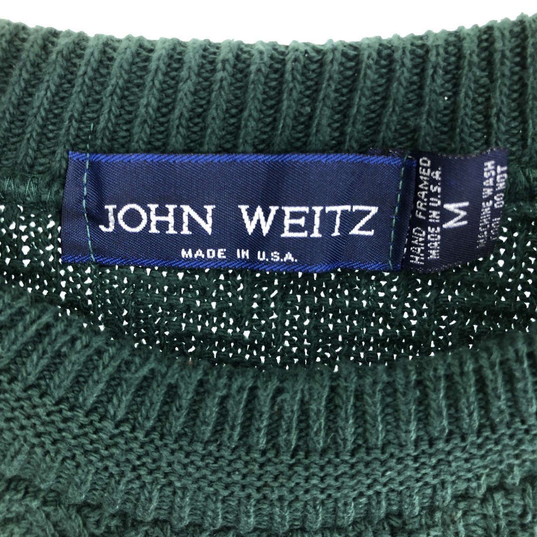 古着 JOHN WEITZ コットンニットセーター USA製 メンズM /eaa440308 メンズのトップス(ニット/セーター)の商品写真