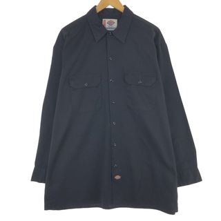 ディッキーズ(Dickies)の古着 ディッキーズ Dickies 長袖 ワークシャツ メンズXL /eaa444071(シャツ)