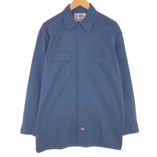 ディッキーズ(Dickies)の古着 ディッキーズ Dickies 長袖 ワークシャツ メンズL /eaa444073(シャツ)