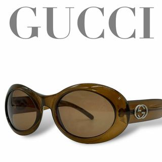 グッチ(Gucci)のGUCCI グッチ　サングラス　インターロッキングG ブラウン ゴールド金具i4(サングラス/メガネ)