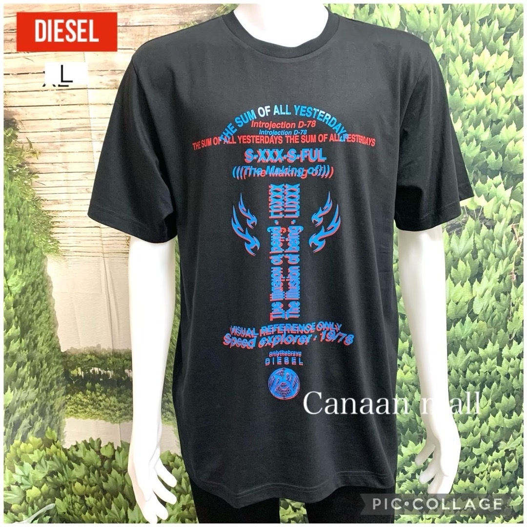 DIESEL(ディーゼル)の【未使用L】DIESEL ディーゼル 黒Tシャツ T-TUBOLAR-X22 メンズのトップス(Tシャツ/カットソー(半袖/袖なし))の商品写真