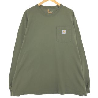 carhartt - 古着 カーハート Carhartt ORIGINAL FIT 無地ポケットロングTシャツ ロンT メンズXL /eaa436165