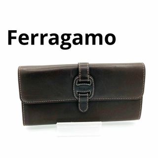 サルヴァトーレフェラガモ(Salvatore Ferragamo)のサルヴァトーレフェラガモ 折り財布 長財布　ブラウン  品薄　希少　人気　茶(財布)