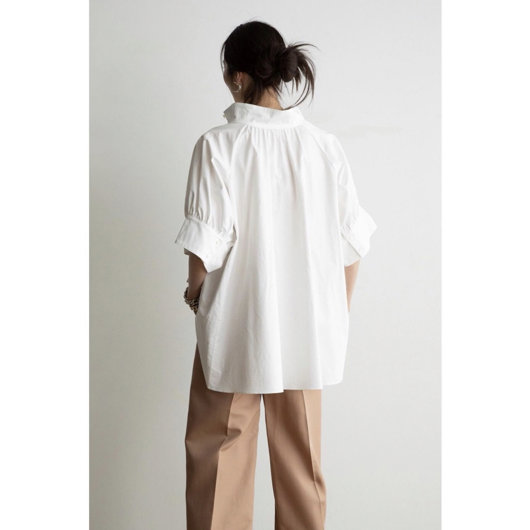 kei shirahata styling スタンドカラーギャザーブラウス kei shirahata styling スタンドカラーギャザーブラウス