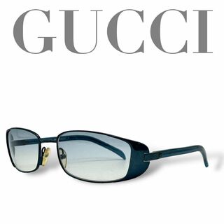グッチ(Gucci)のGUCCI グッチ　サングラス　青　i4 ガラスレンズ　メガネ　アイウェア(サングラス/メガネ)