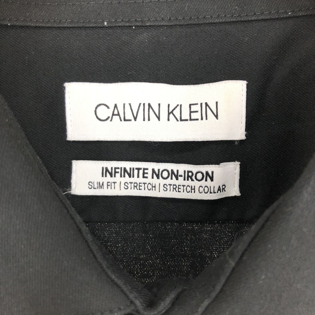 Calvin Klein(カルバンクライン)の古着 カルバンクライン Calvin klein 長袖 コットンシャツ メンズXL ワイドカラー /eaa444151 メンズのトップス(シャツ)の商品写真