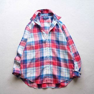 ポロラルフローレン(POLO RALPH LAUREN)のPOLO RALPH LAUREN マドラスチェック リネンシャツ 長袖 羽織り(シャツ/ブラウス(長袖/七分))