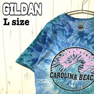 ギルタン(GILDAN)のGILDAN ギルダン タイダイTシャツ ノースカロライナ ビッグシルエット古着(Tシャツ/カットソー(半袖/袖なし))