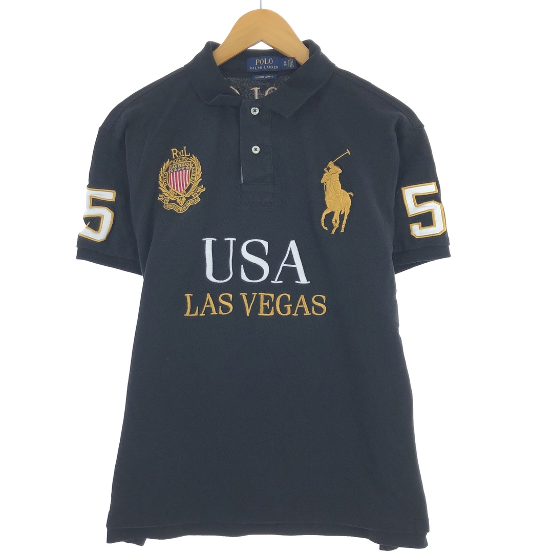 Ralph Lauren(ラルフローレン)の古着 ラルフローレン Ralph Lauren POLO RALPH LAUREN CUSTOM SLIM FIT ビッグポニー 半袖 ポロシャツ メンズXL/eaa440870 メンズのトップス(ポロシャツ)の商品写真