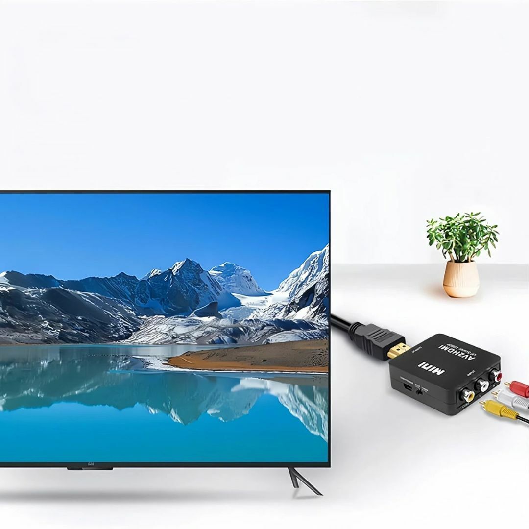 RCA HDMI 変換アダプタ AV to HDMI コンバーター ホワイト スマホ/家電/カメラのテレビ/映像機器(映像用ケーブル)の商品写真