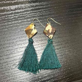 鼈甲柄　フリンジピアス(ピアス)