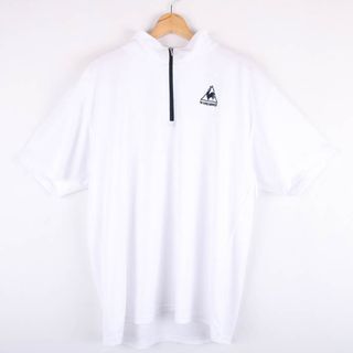 ルコックスポルティフ(le coq sportif)のルコックスポルティフ 半袖ポロシャツ ハイネック ハーフジップ ゴルフウエア 大きいサイズ メンズ 3Lサイズ 白紺 le coq sportif(ポロシャツ)