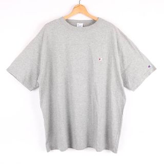 チャンピオン 半袖Tシャツ ワンポイントロゴ スポーツウエア 大きいサイズ メンズ 4Lサイズ グレー Champion