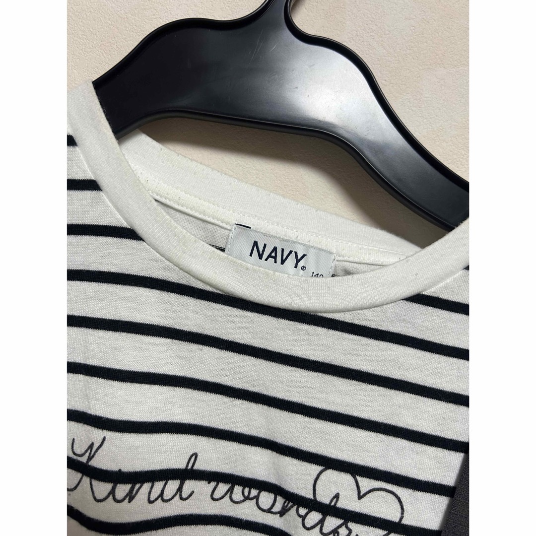 NAVY(ネイビー)の140cmセットアップ　半袖ワンピース キッズ/ベビー/マタニティのキッズ服女の子用(90cm~)(ワンピース)の商品写真