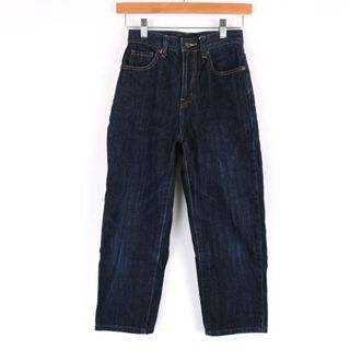 ユニクロ(UNIQLO)のユニクロ デニムパンツ ストレート ジーンズ UNIQLO JEANS レディース 22(56cm)サイズ ネイビー UNIQLO(デニム/ジーンズ)