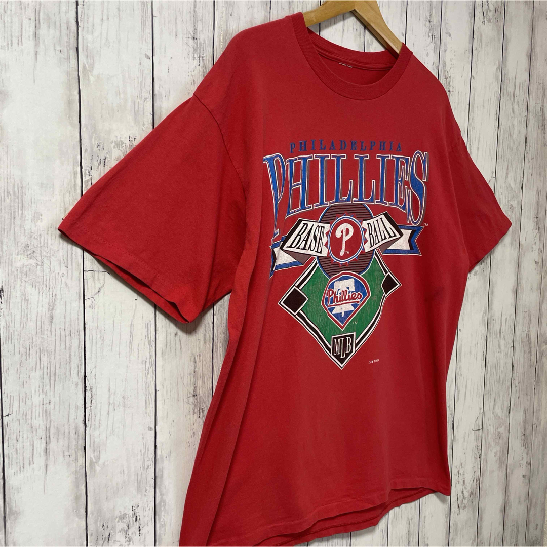 シングルステッチ 90s ビンテージ フィラデルフィアフィリーズ MLB 古着 メンズのトップス(Tシャツ/カットソー(半袖/袖なし))の商品写真