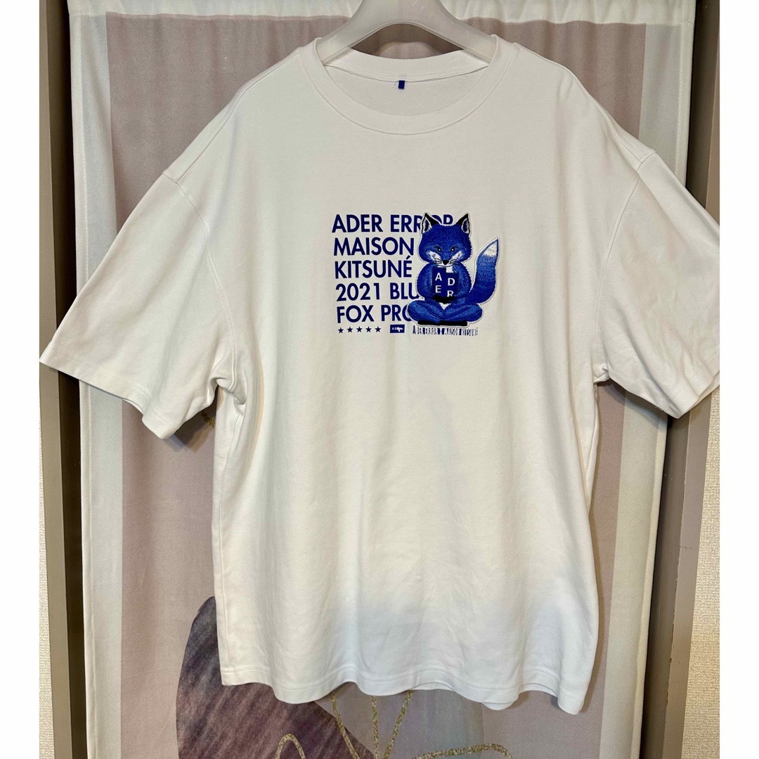 MAISON KITSUNE'(メゾンキツネ)のメゾンキツネ×アーダーエラー Meditation fox Tシャツ ホワイト メンズのトップス(Tシャツ/カットソー(半袖/袖なし))の商品写真