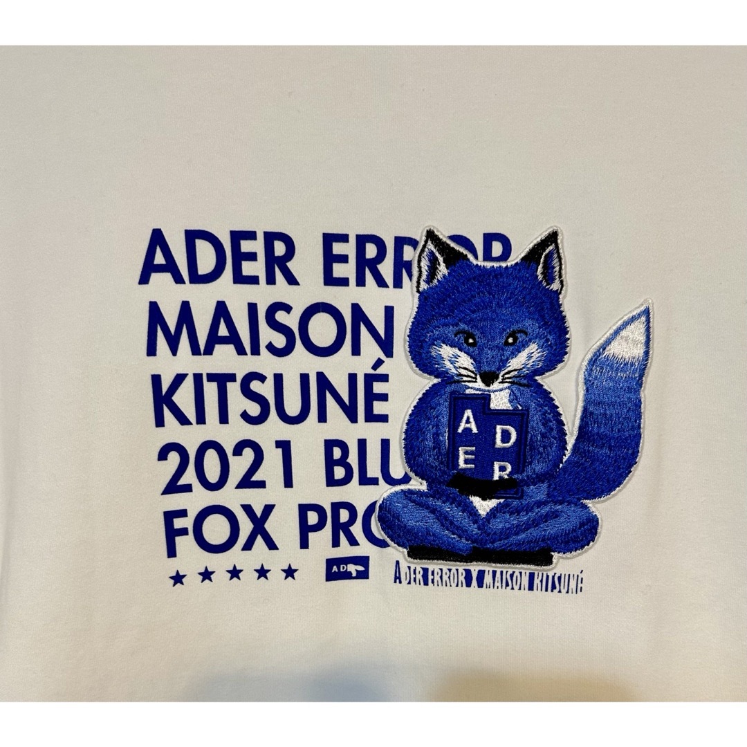 MAISON KITSUNE'(メゾンキツネ)のメゾンキツネ×アーダーエラー Meditation fox Tシャツ ホワイト メンズのトップス(Tシャツ/カットソー(半袖/袖なし))の商品写真